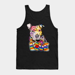 Peace love and pitbulls Tank Top